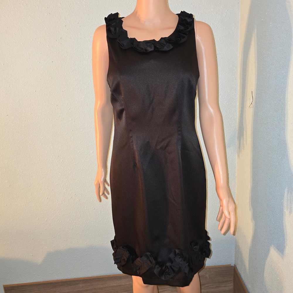 Roulette‎ Black Sleeveless Ruffle Dress Women's Size 6 Party Cocktail